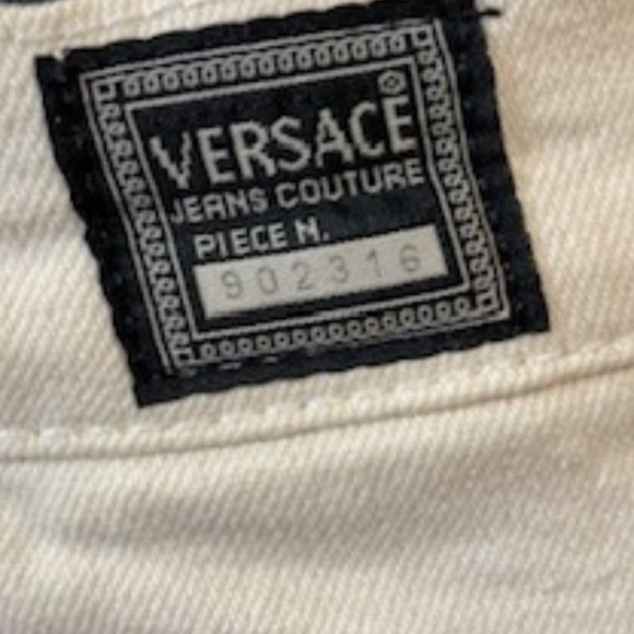 Vintage 90’s Versace Jeans Couture White Jeans - Size 29 - Picture 7 of 16